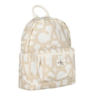 Beige & Ivory Logo Backpack