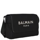 حقيبة تغيير حفاضات الأطفال بشعار باللونين الأبيض والأسود, 1, hi-res