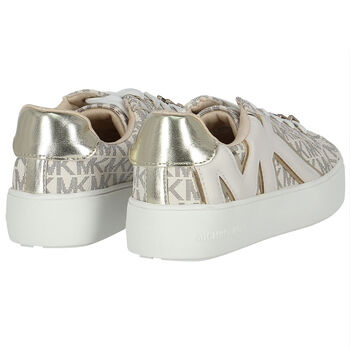 Girls Ivory Logo Trainers