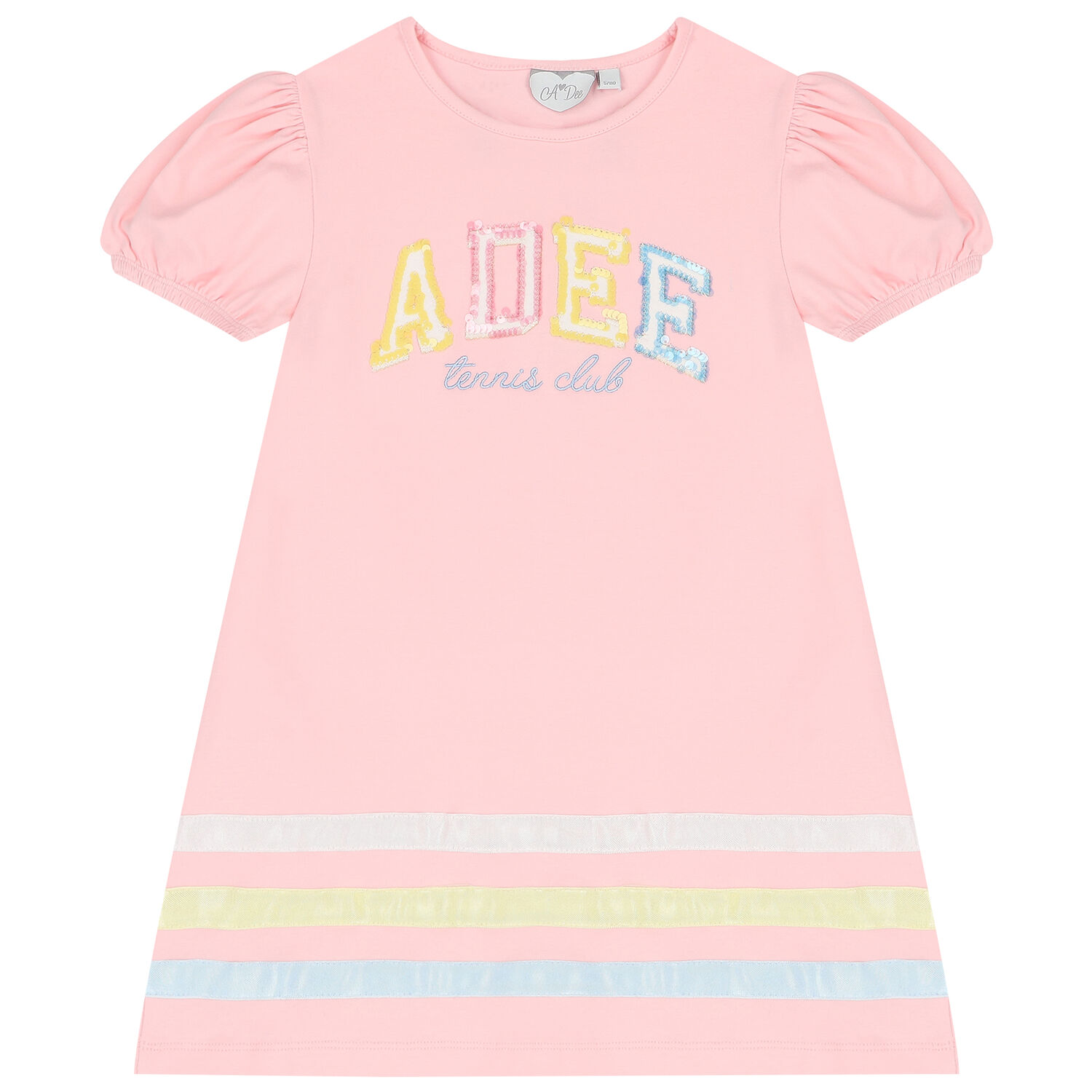 Girls Pink Sequin Dress, 1, hi-res