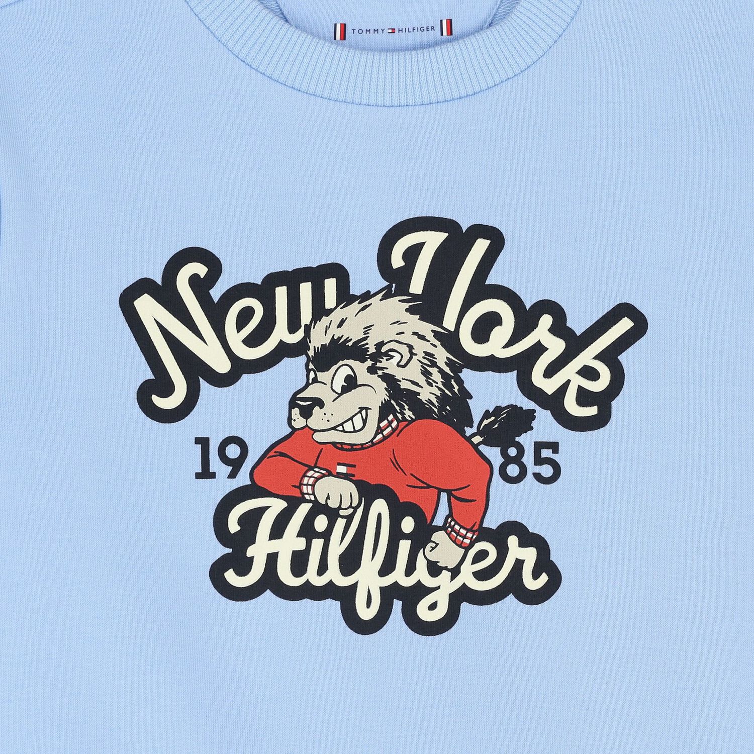 سويتشيرت أولاد بالشعار باللون الأزرق, 1, hi-res image number null