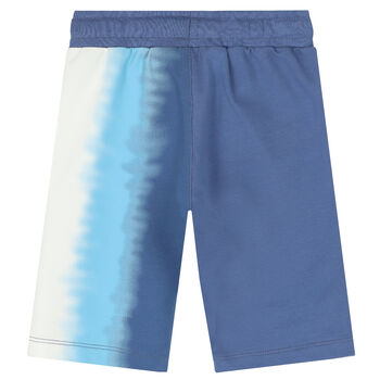 Younger Boys Blue & White Logo Shorts