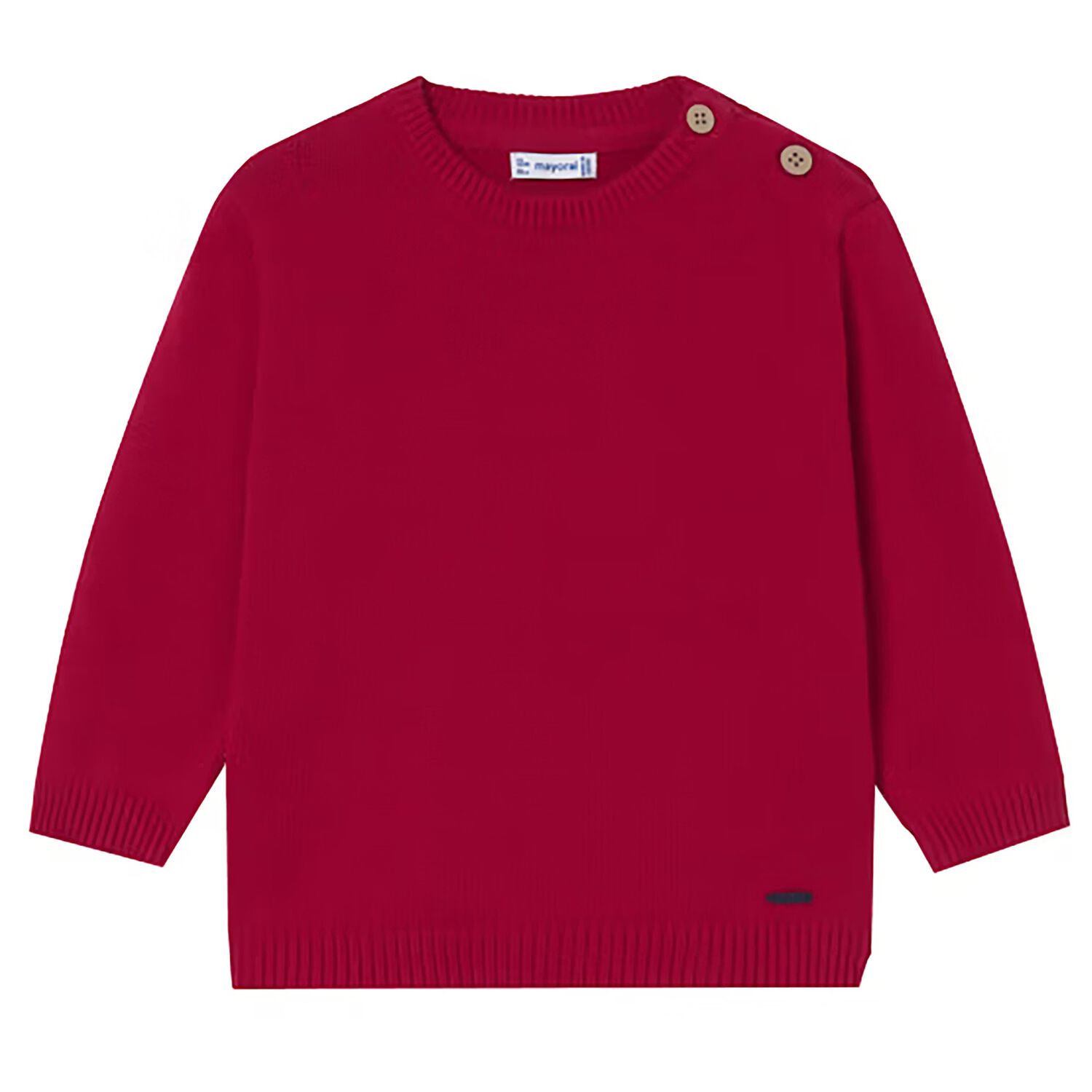 Younger Boys Red Knitted Jumper, 1, hi-res image number null