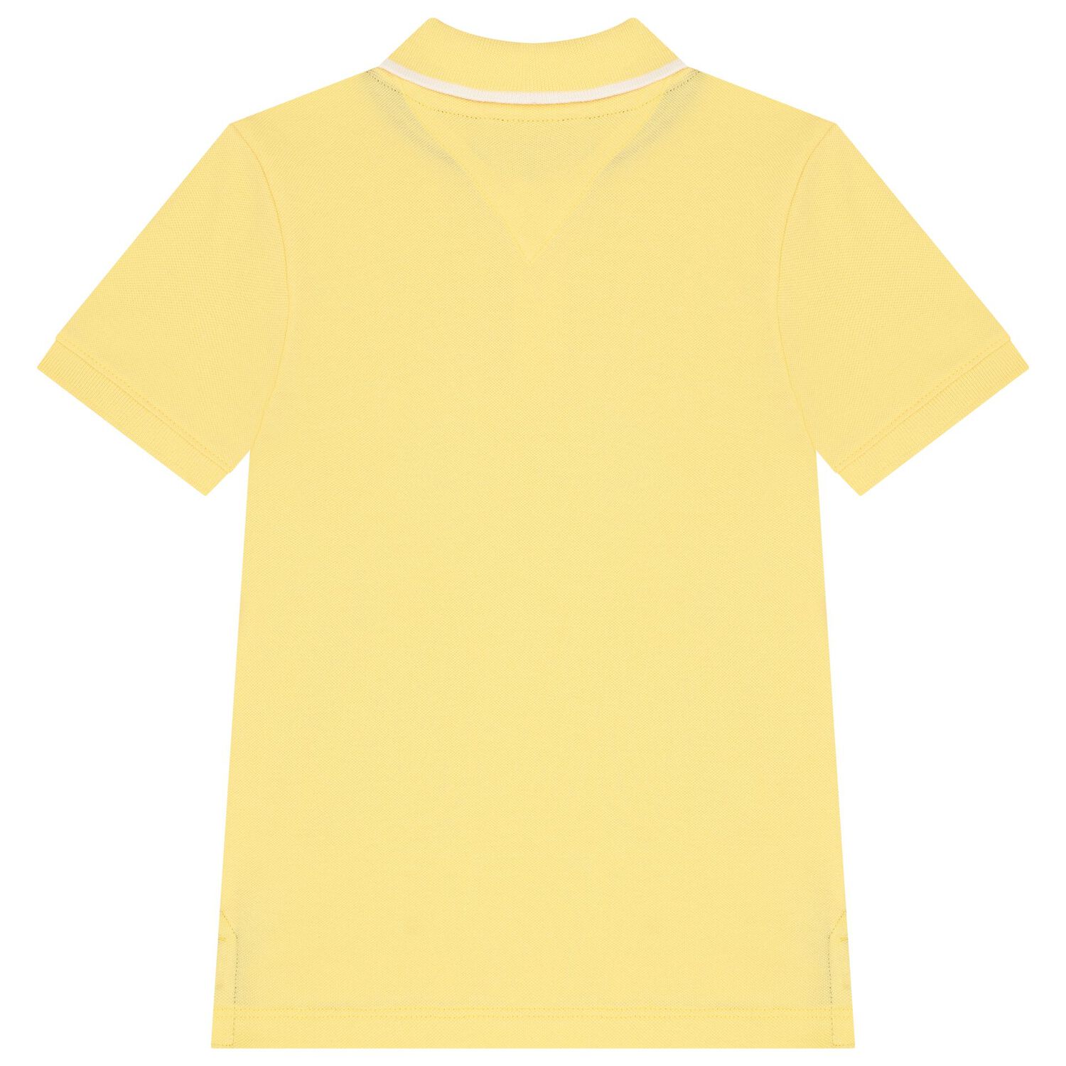 Boys Yellow Logo Embroidery Polo Shirt, 4, hi-res image number null