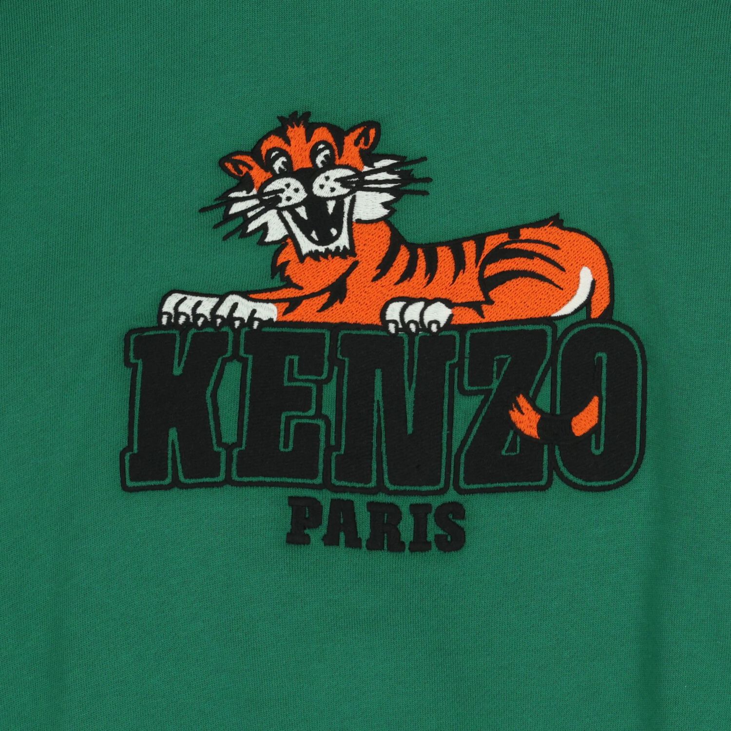 Boys Green Tiger Logo Sweatshirt, 1, hi-res