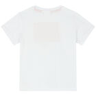 Boys White Logo T-Shirt, 1, hi-res
