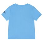 طقم شورت للأولاد الصغار بالشعار باللون الأزرق, 1, hi-res