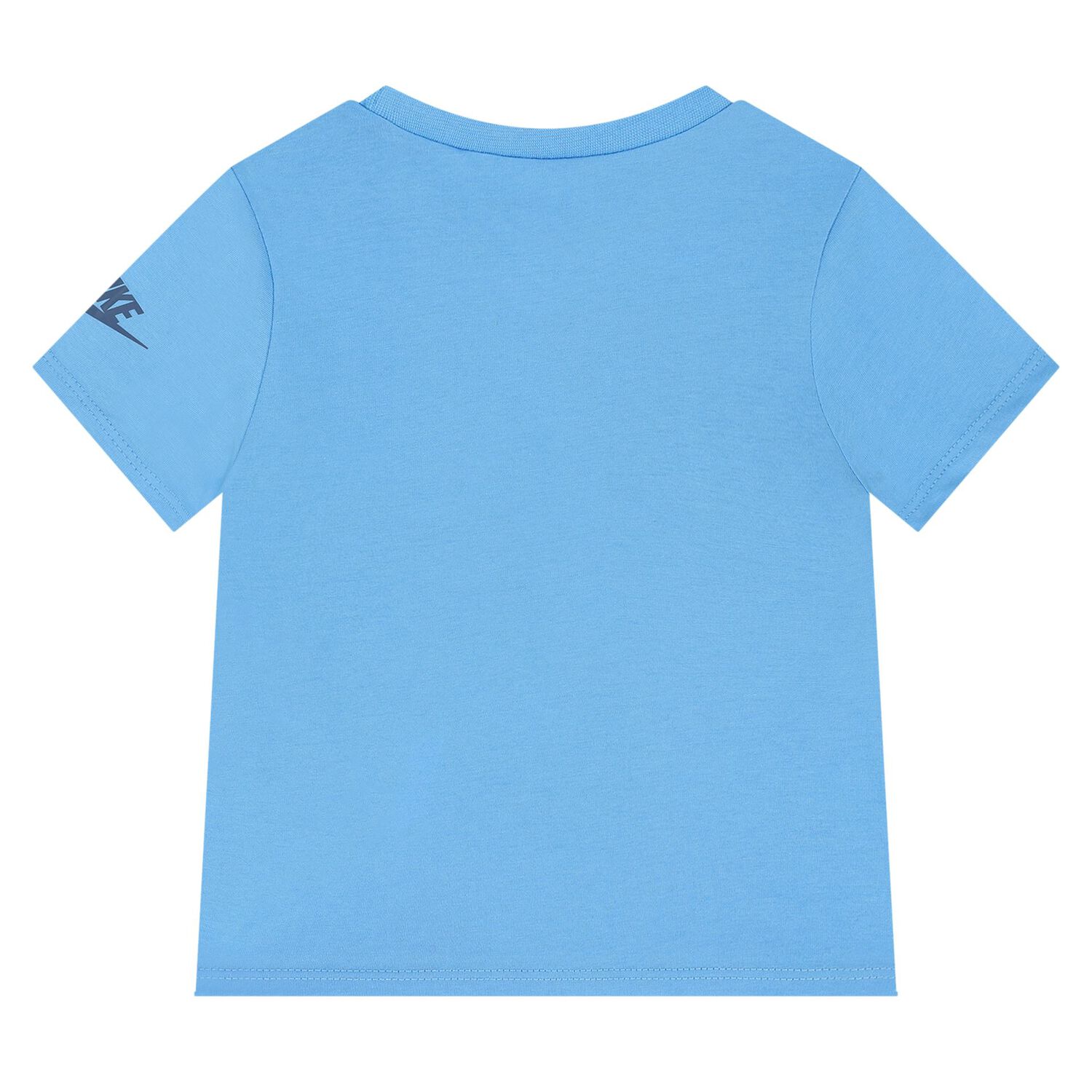 طقم شورت للأولاد الصغار بالشعار باللون الأزرق, 1, hi-res