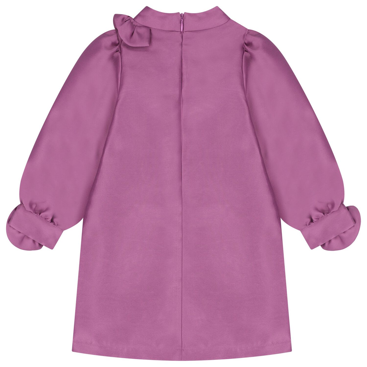 Girls Pink Flowers Satin Dress, 1, hi-res