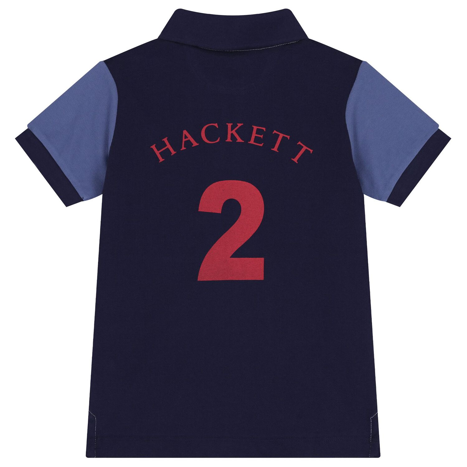 Boys White & Navy Blue Logo Polo Shirt, 1, hi-res image number null