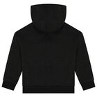 توب هودى بالشعار باللون الاسود والذهبى, 1, hi-res