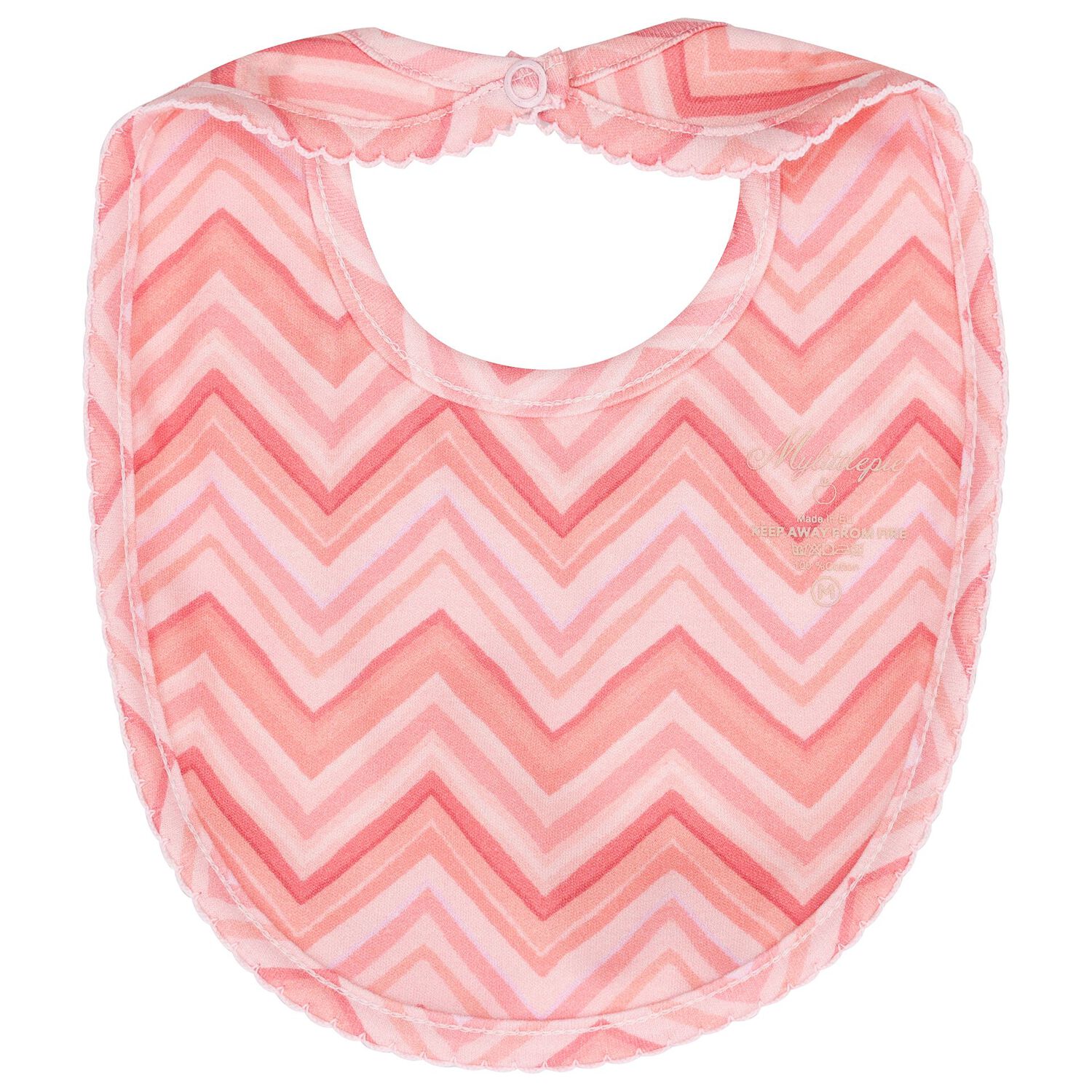 Baby Girls Pink Zig Zag Babygrow Set , 1, hi-res