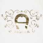 Baby Girls Ivory & Gold Logo Blanket, 1, hi-res