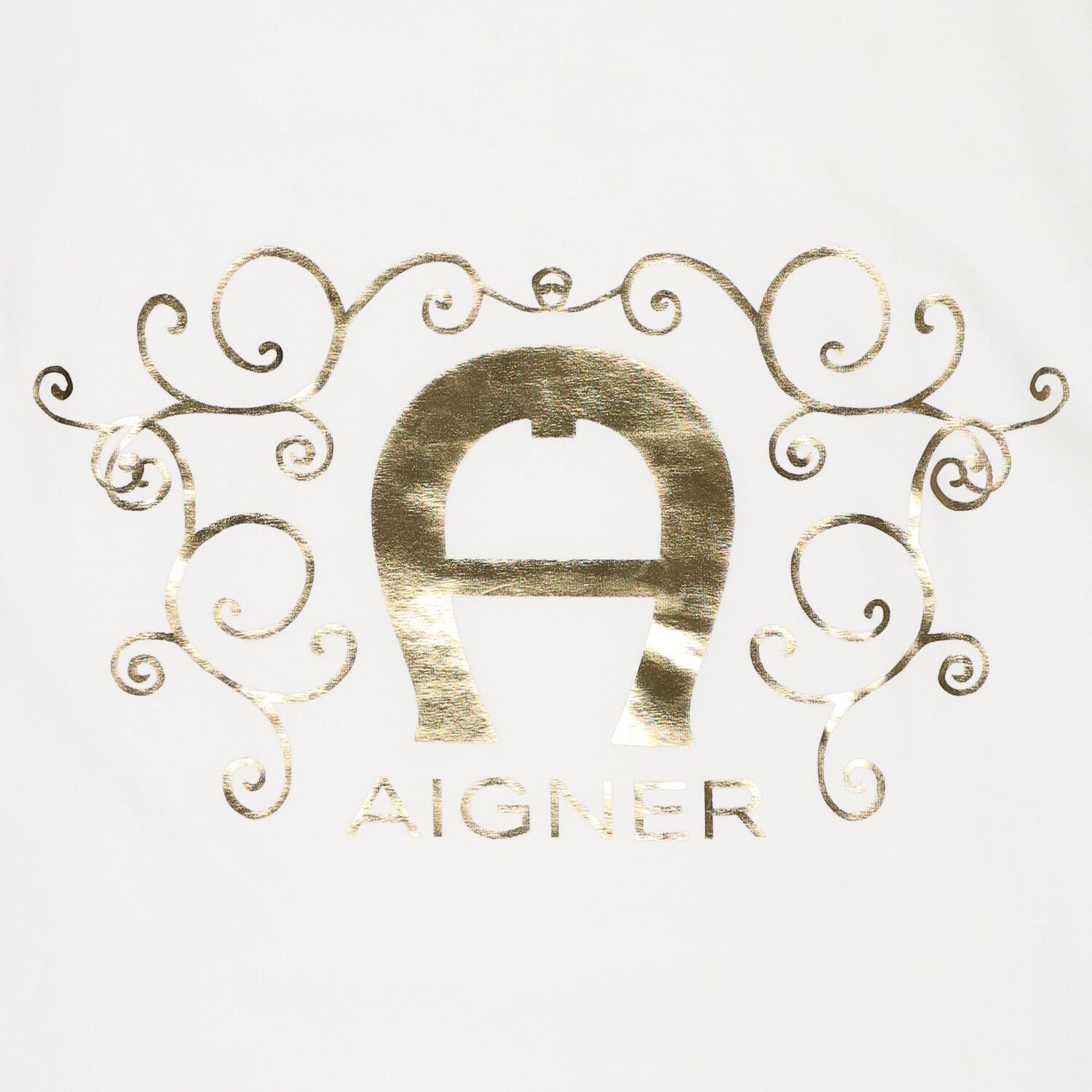Baby Girls Ivory & Gold Logo Blanket, 1, hi-res