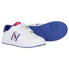 Boys White Logo Trainers, 1, hi-res
