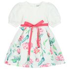 فستان بنات بالزهور باللون الأبيض, 1, hi-res