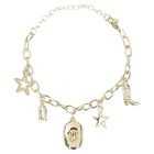 Girls Gold Cowgirl Charm Bracelet, 1, hi-res