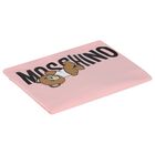 Girls Pink Teddy Bear Logo Baby Blanket, 3, hi-res