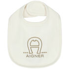 مريلة بالشعار باللون العاجي والذهبي , 1, hi-res