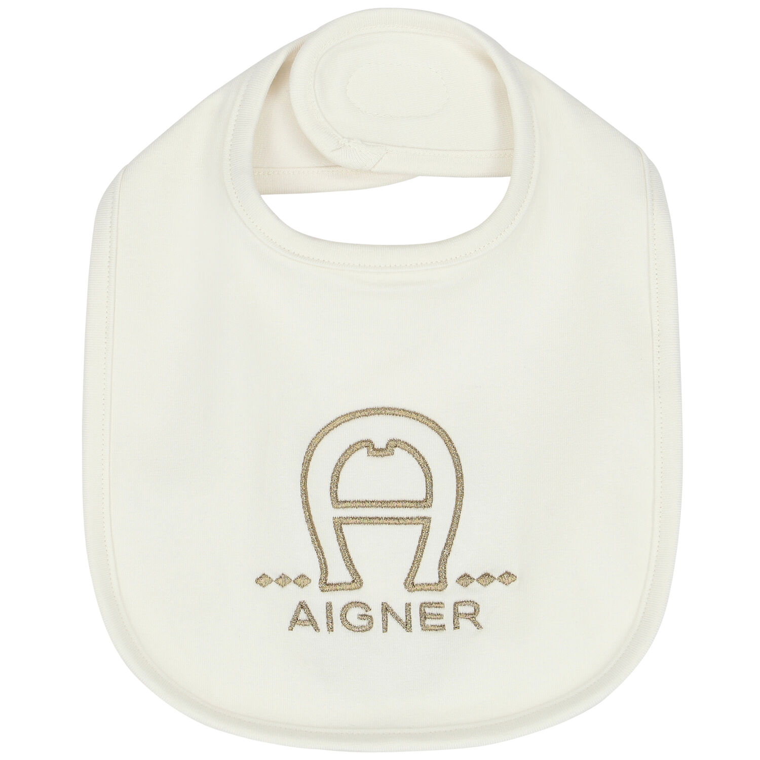 مريلة بالشعار باللون العاجي والذهبي , 1, hi-res