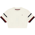 توب بنات بالشعار باللون العاجي, 1, hi-res