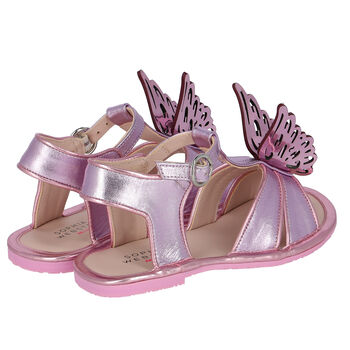 Girls Pink Butterfly Sandals