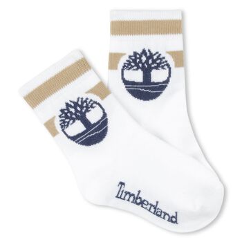 Baby Boys White Logo Socks ( 3 Pack )