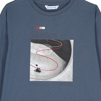 Boys Blue & Red Long Sleeve Top ( 2 Pack )