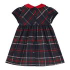 Baby Girls Navy Blue Smocked Dress, 1, hi-res