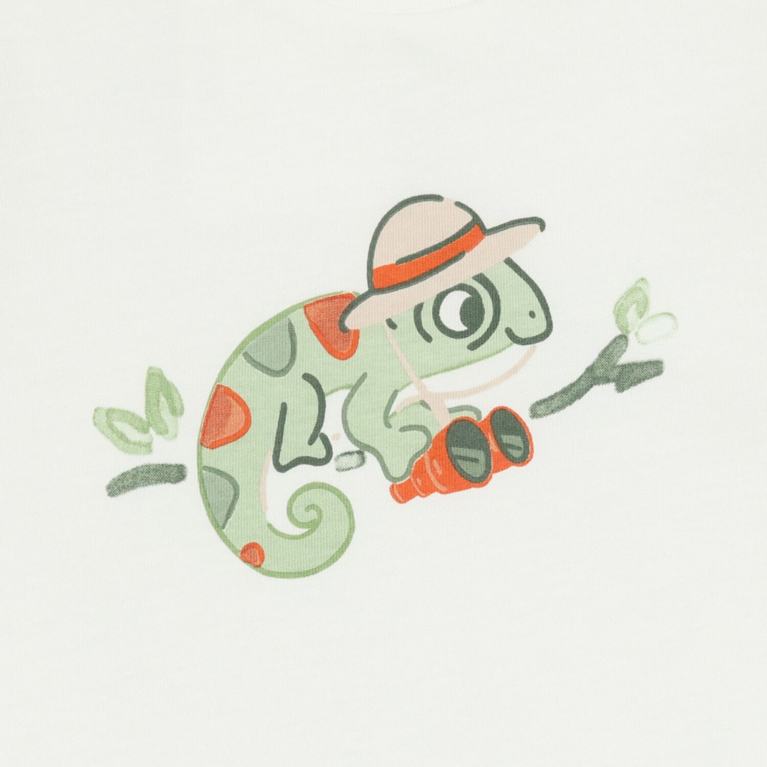 Younger Boys White & Green Shorts & Hat Set, 1, hi-res