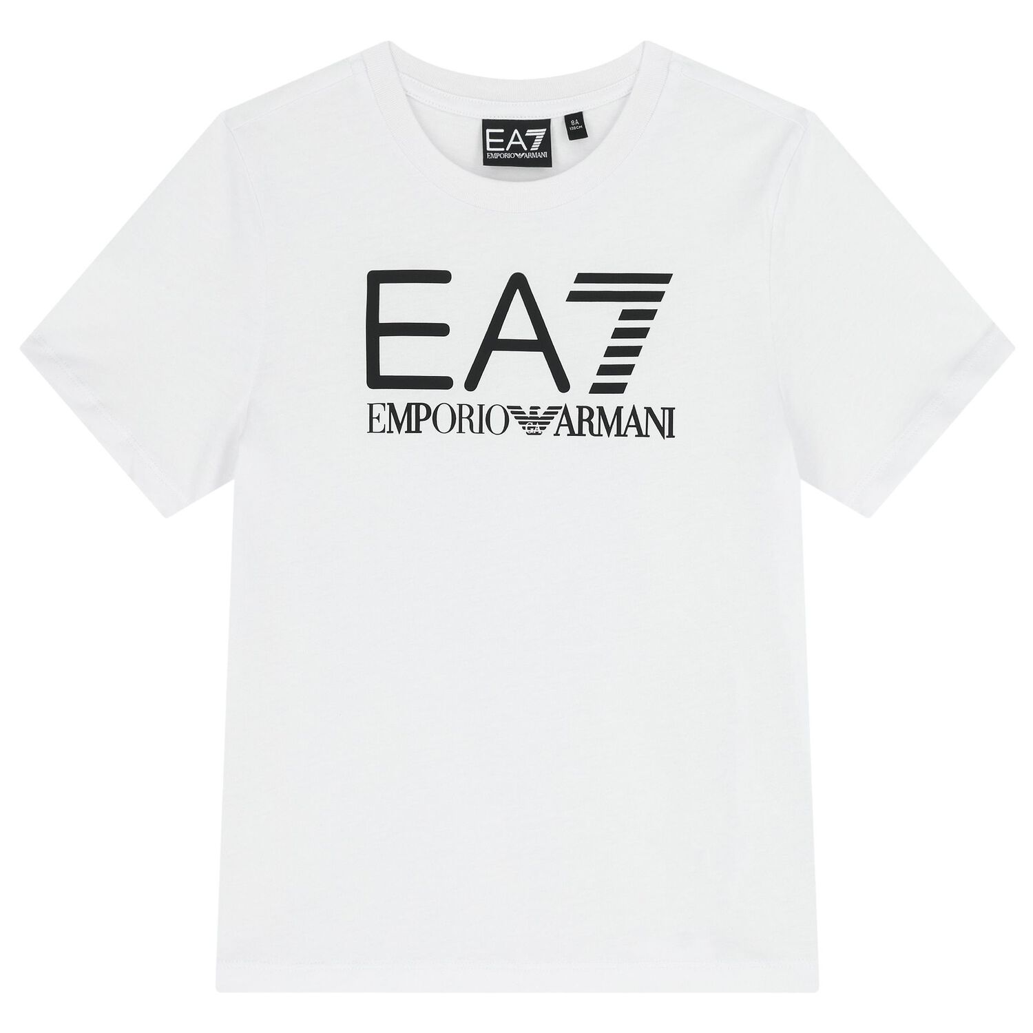 طقم شورت أبيض وأسود بشعار للأولاد, 1, hi-res