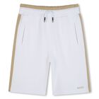 شورت أولاد بالشعار باللون الأبيض, 1, hi-res