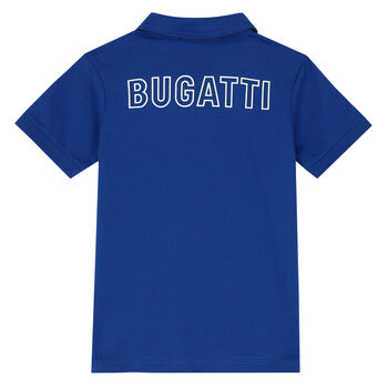 Boys Blue & White Logo Polo Shirt
