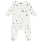 Baby Boys White Logo Babygrow Set, 1, hi-res