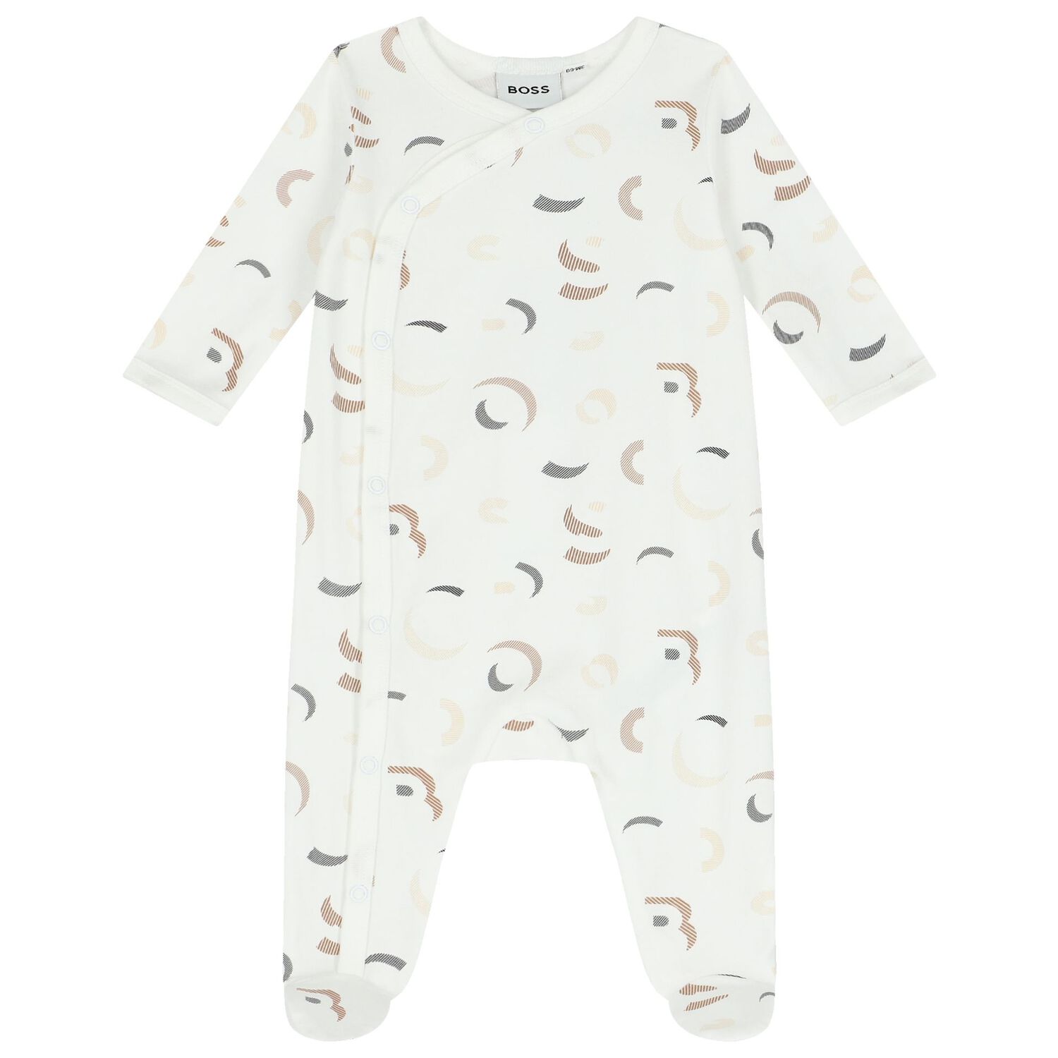 Baby Boys White Logo Babygrow Set, 1, hi-res image number null