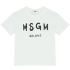 تيشيرت بالشعار باللون الابيض والاسود, 6, hi-res