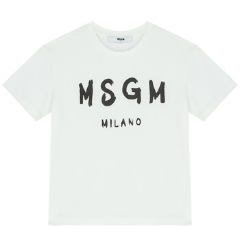 White & Black Logo T-Shirt