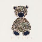 White & Navy Blue Teddy Bear Logo Baby Blanket, 1, hi-res