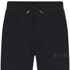 Boys Black Logo Joggers, 1, hi-res