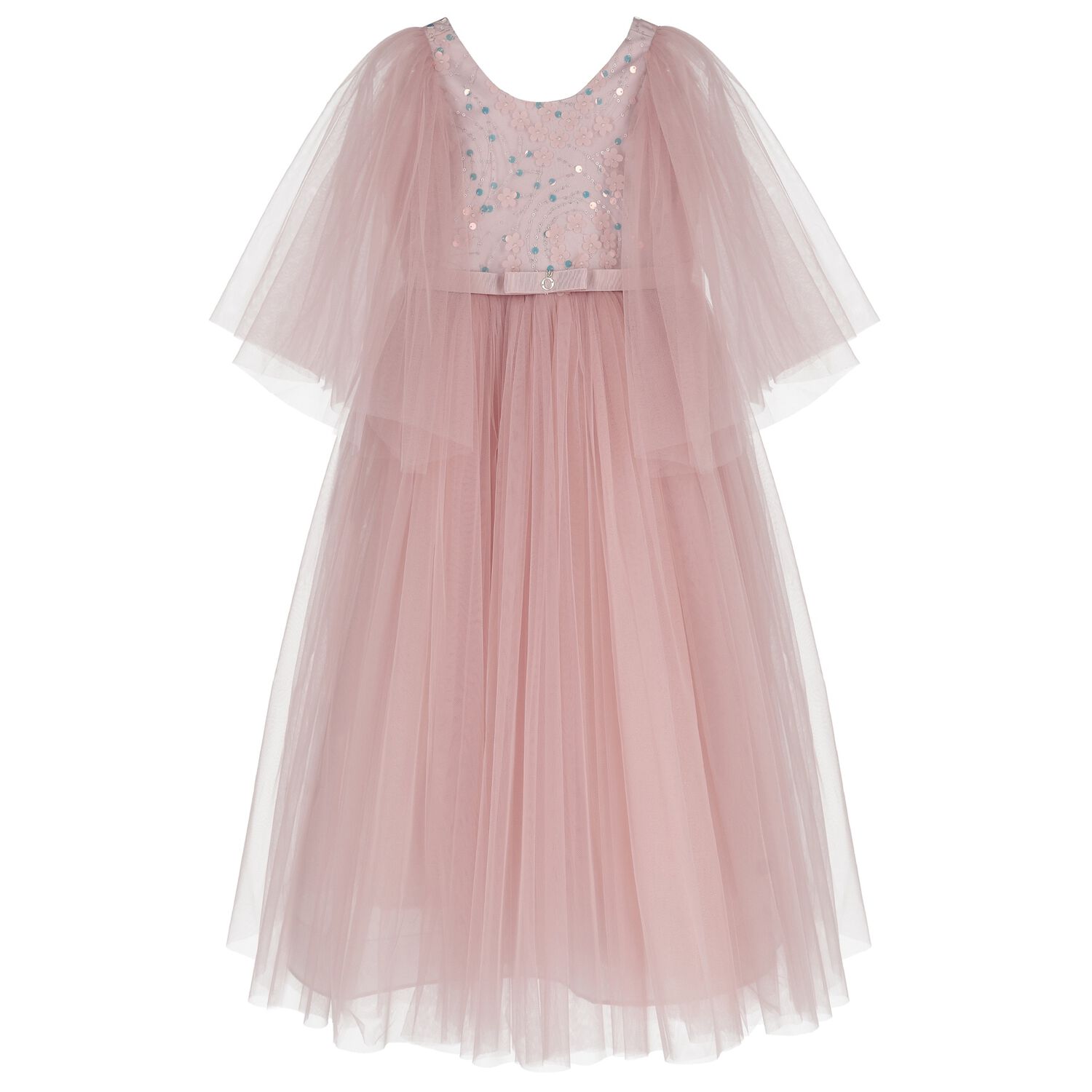 Girls Christell Pink Sequin Tulle Dress, 1, hi-res