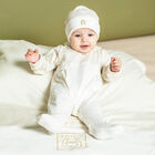 Ivory & Gold Logo Baby Blanket, 3, hi-res