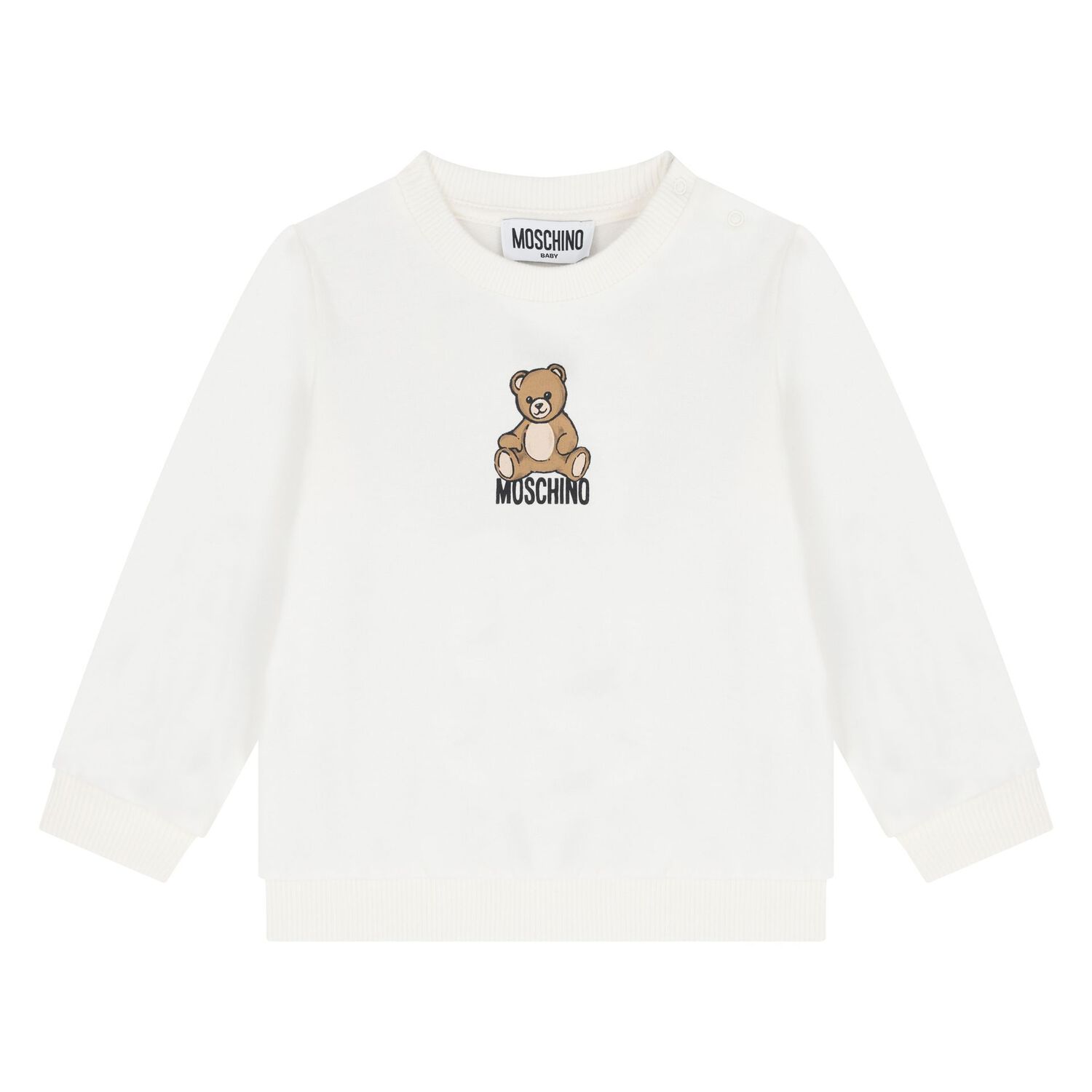 Younger White Teddy Bear Logo Tracksuit, 1, hi-res