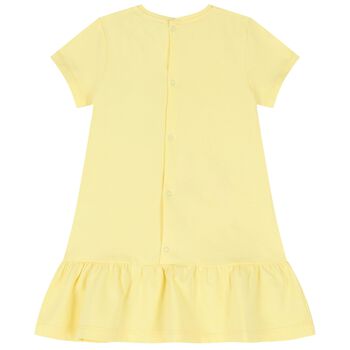Younger Girls Yellow Logo Bag Dress