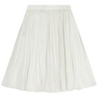 Girls Ivory Logo Skirt, 1, hi-res