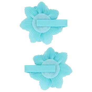 Girls Blue Flower Hairclips ( 2-Pack )