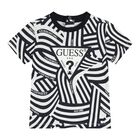 Baby Boys White & Navy Blue Logo Shorts Set, 3, hi-res