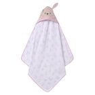 Baby Girls White & Pink Puppy Hooded Towel, 2, hi-res