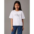Girls White Logo T-Shirt, 2, hi-res