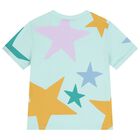Girls Green Stars Logo T-Shirt, 1, hi-res