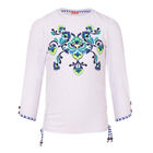 توب للشاطى باللون الابيض للبنات, 1, hi-res